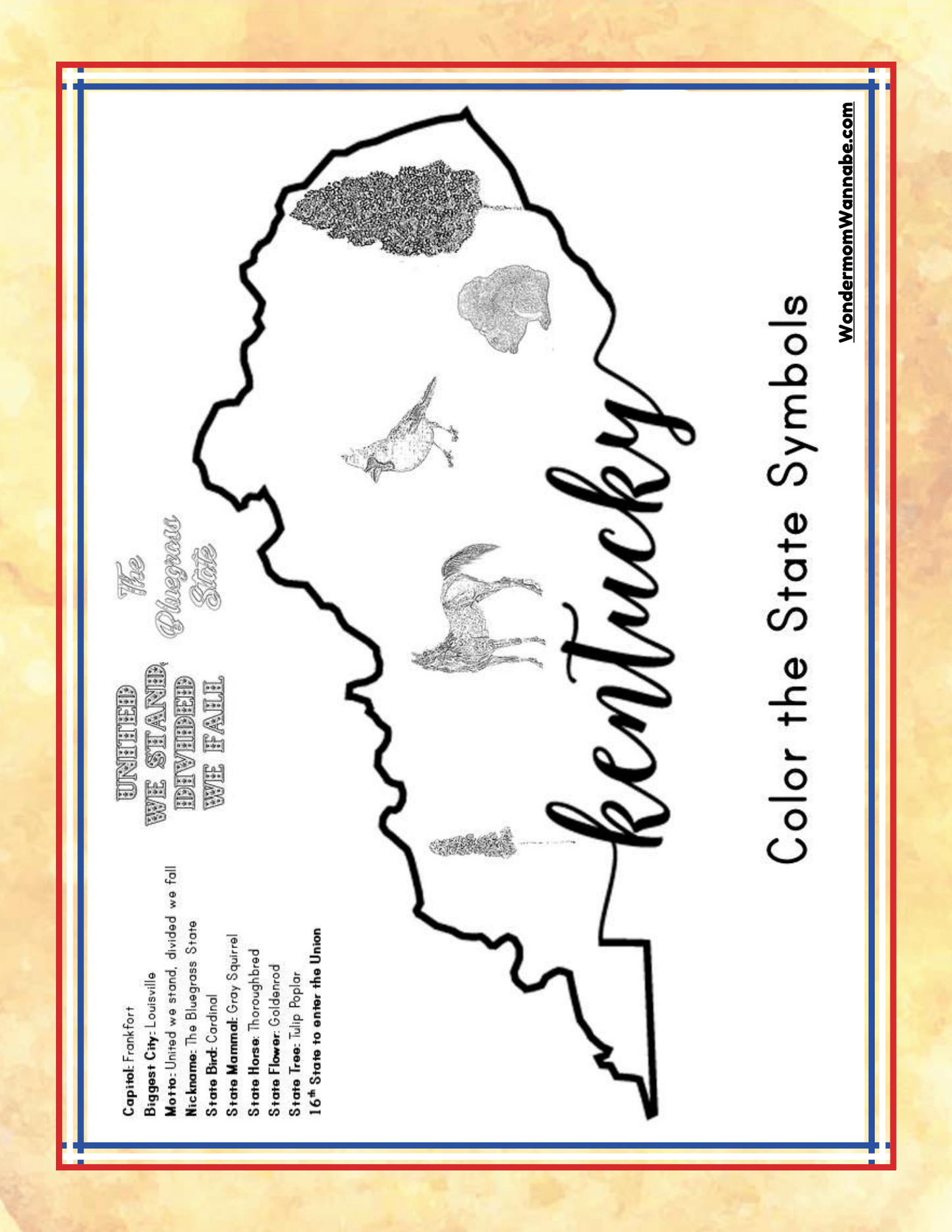 Kentucky Travel Guide and Activity Kit for Kids