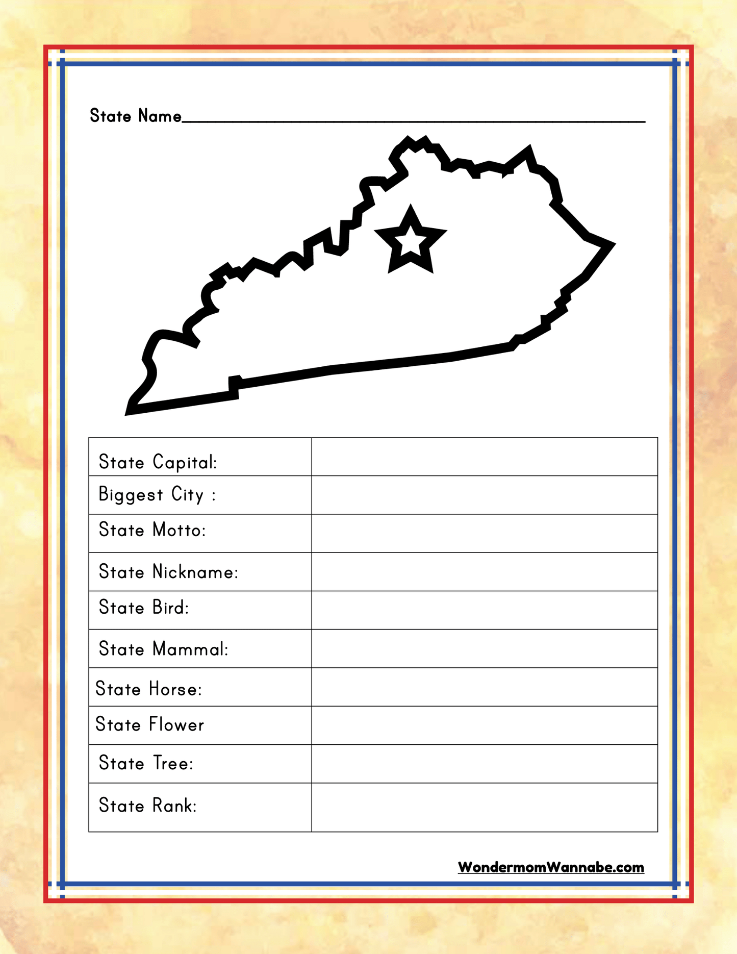 Kentucky Travel Guide and Activity Kit for Kids