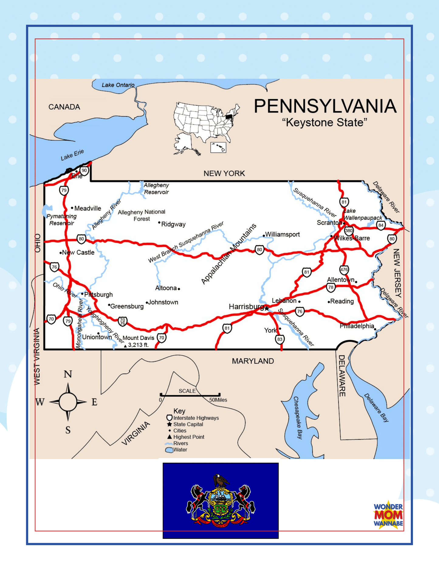 Pennsylvania Travel Guide and Activity Kit for Kids