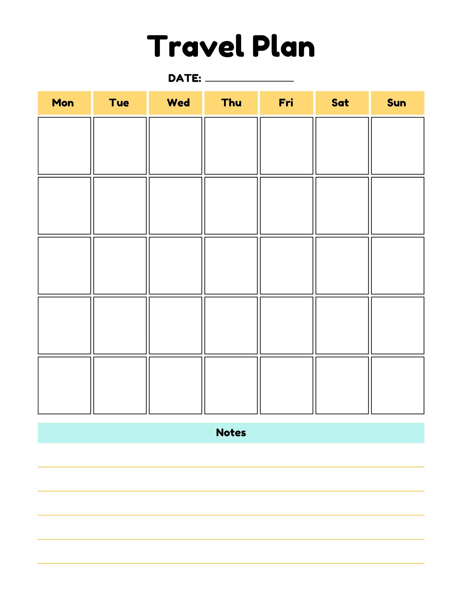 The Wondermom Shop Travel Journal for Kids is a fun, easy, and memorable vacation keepsake with a printable PDF weekly calendar (Mon-Sun), date section, and lined notes—perfect for recording travel memories.