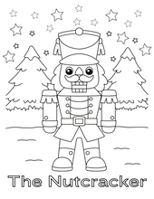 Load image into Gallery viewer, Christmas coloring page featuring the Nutcracker from Wondermom Shop&#39;s festive collection. Get your printable Christmas Coloring Pages now!
