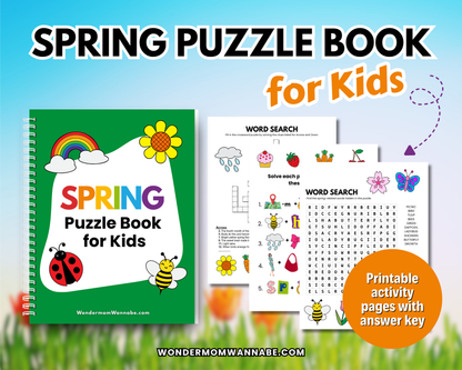 Spring Puzzle Book for Kids