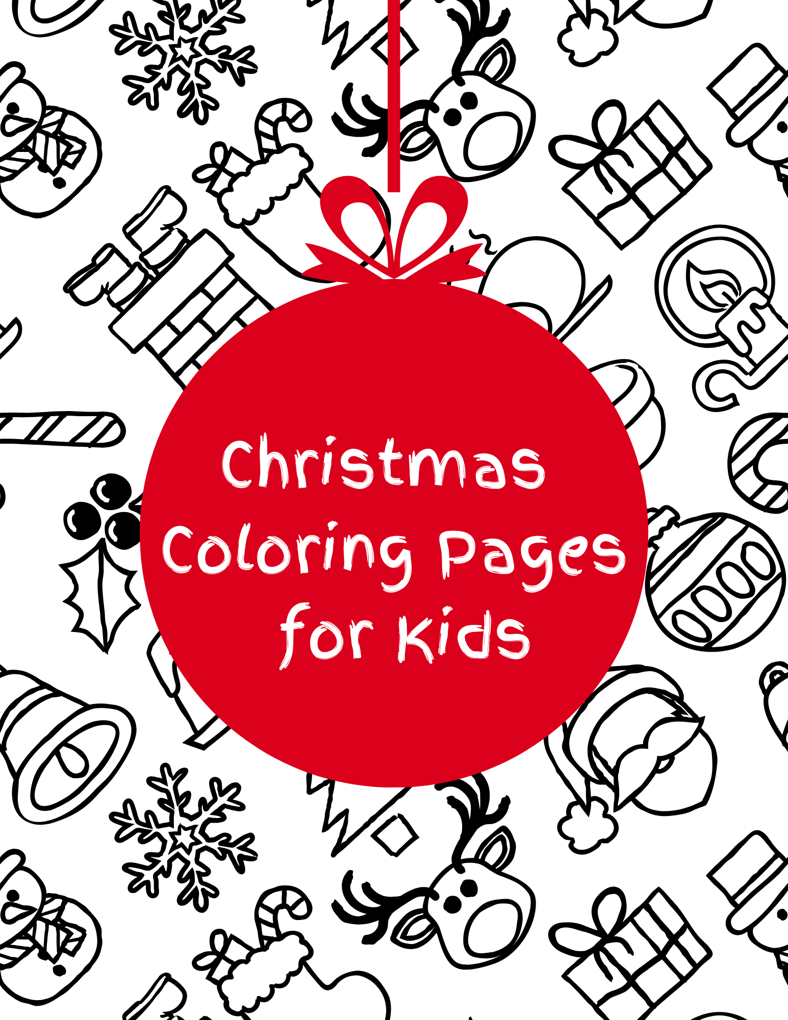 Printable Wondermom Shop Christmas coloring pages for kids.
