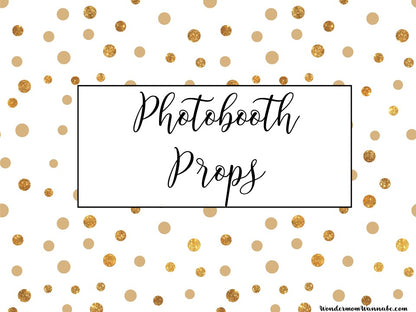 Printable VIP Vault New Year's Eve Party Planning Kit photobooth props.