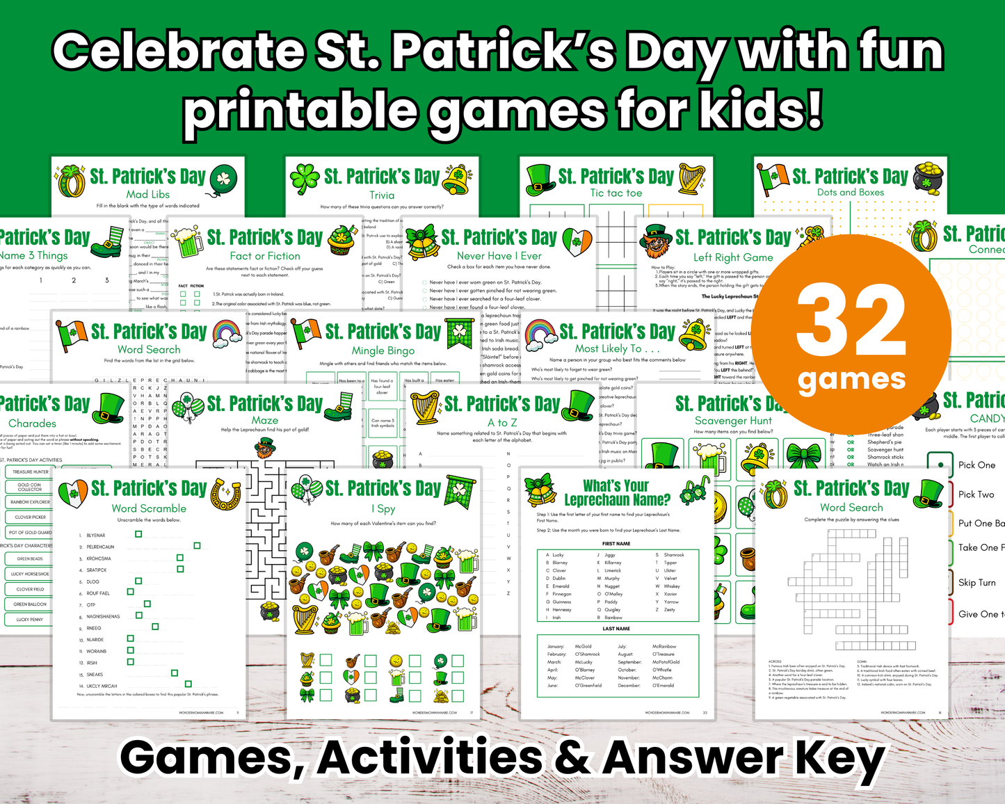 St. Patrick’s Day Printable Game Pack