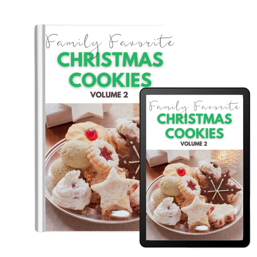 Volume 2 of Wondermom Wannabe's Family's Favorite Christmas Cookies Digital Cookbook, featuring Christmas cookies.