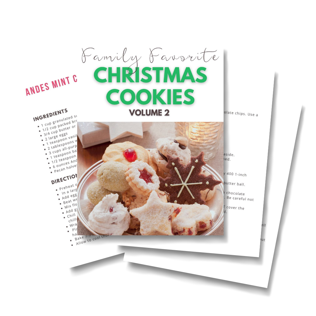 Introducing "Family's Favorite Christmas Cookies Digital Cookbook Volume 2," a Wondermom Wannabe digital cookbook packed with mouthwatering recipes for Christmas cookies.