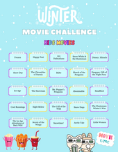 Load image into Gallery viewer, Calling all movie lovers to the Wondermom Shop Winter Movie Challenge featuring holiday classics!
