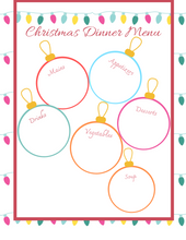 Load image into Gallery viewer, Wondermom Shop&#39;s Christmas Season Planner is the perfect holiday season dinner menu template.
