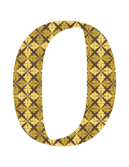 A festive celebration of holiday cheer with a Christmas Wall Art from Wondermom Shop, featuring a gold and brown letter o on a white background.