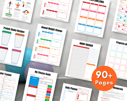 The Ultimate Health & Wellness Planner by Wondermom Shop is a vibrant collection of over 90 pages, featuring mood, weight, and goal habit trackers. Perfect for those dedicated to their journey, it includes tools for effective meal planning.