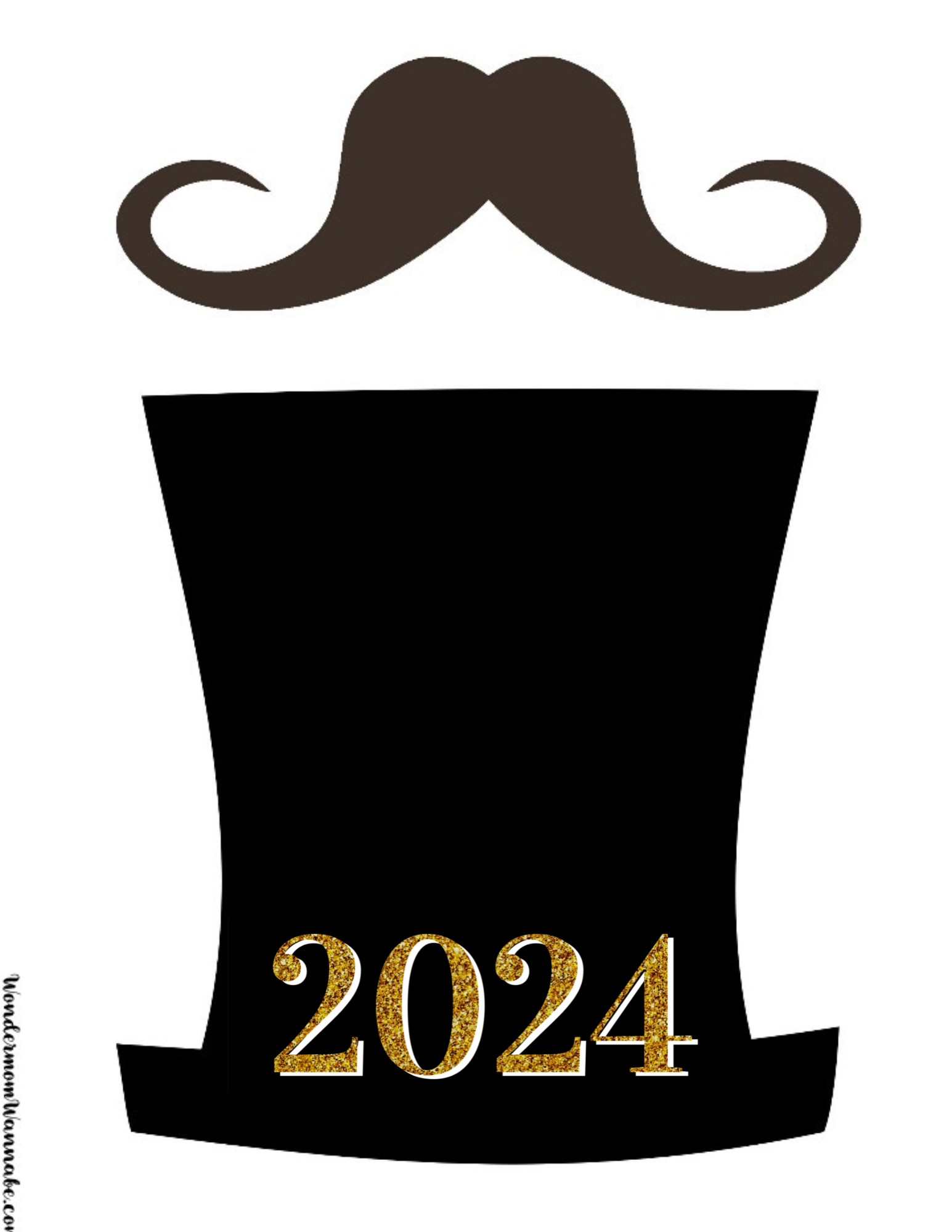 A printable VIP Vault New Year's Eve Party Planning Kit featuring a black top hat with a mustache and the word 2020.