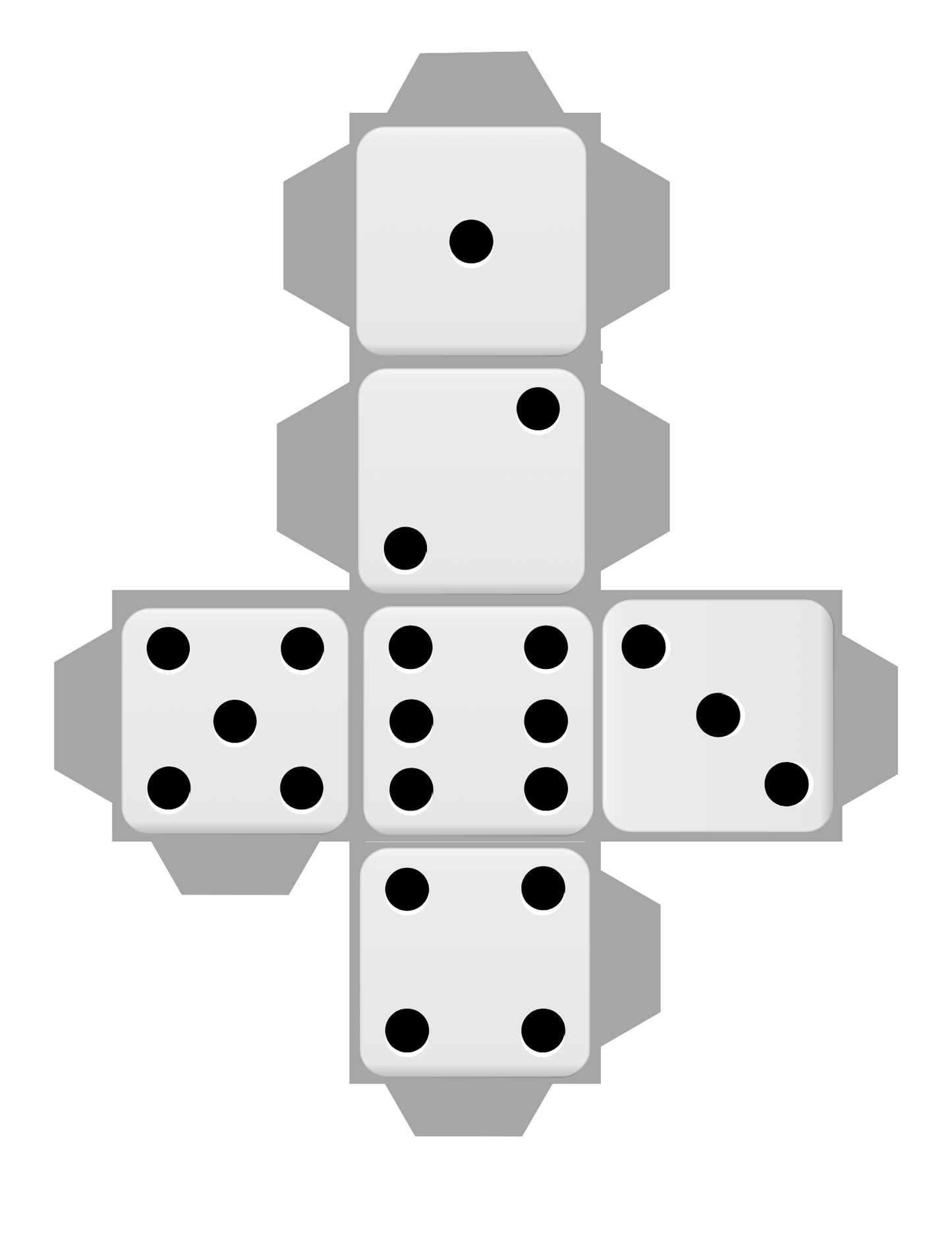 A festive set of dice on a white background, perfect for the holiday-themed image or the Wondermom Shop Christmas Roll and Color Dice Game. Enjoy some festive fun with these colorful dice!