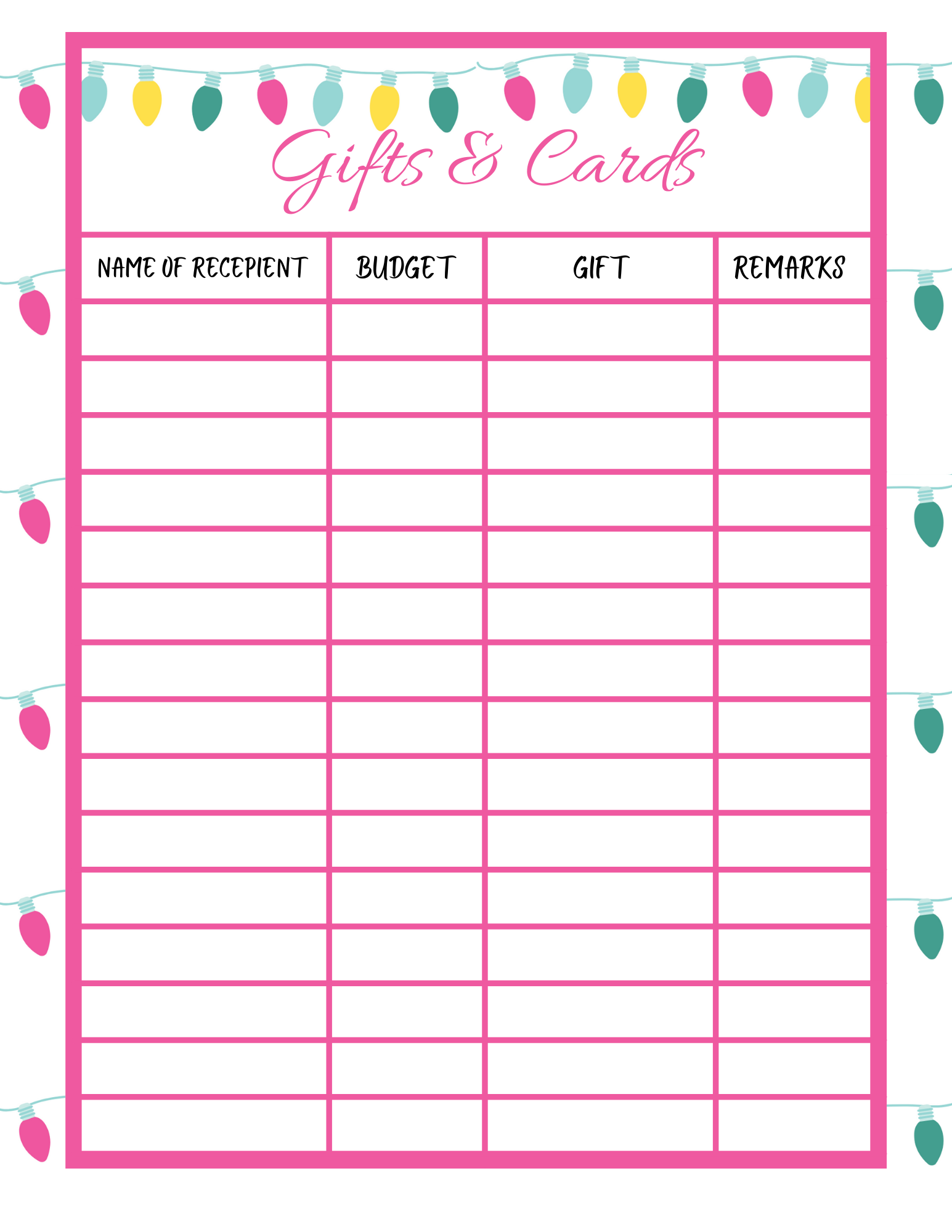 Christmas gift and card printable from the Wondermom Shop Christmas Season Planner for the holiday season.