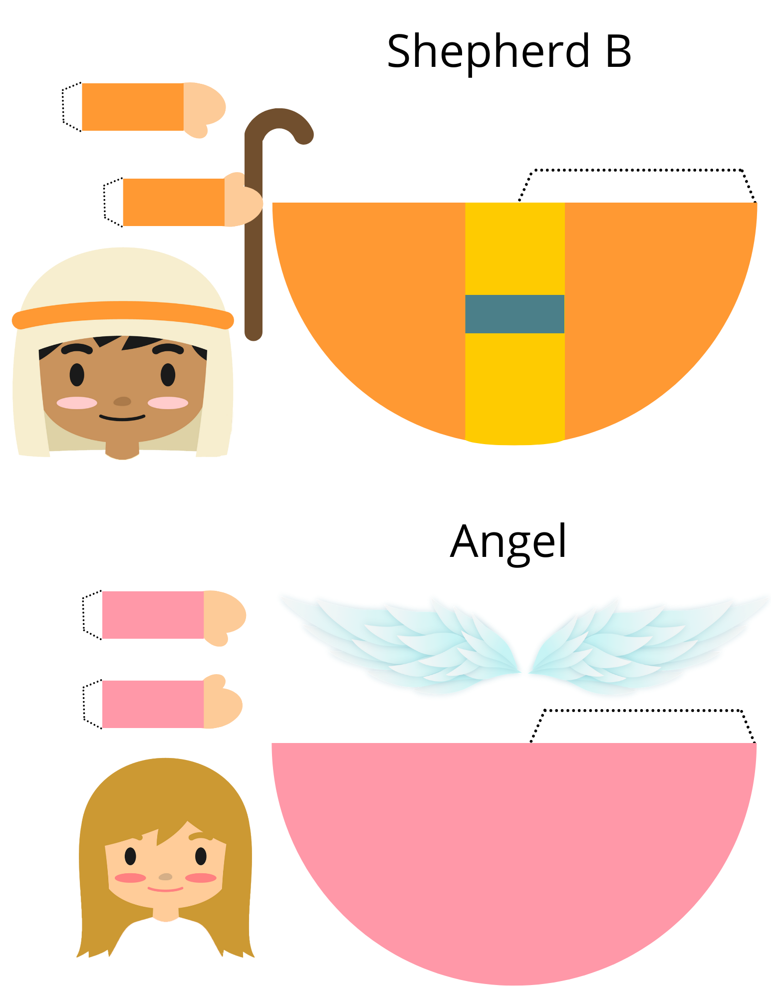 Create a beautiful Nativity Scene with these Nativity Scene Paper Dolls from Wondermom Shop. Perfect for holiday decoration or as paper dolls.