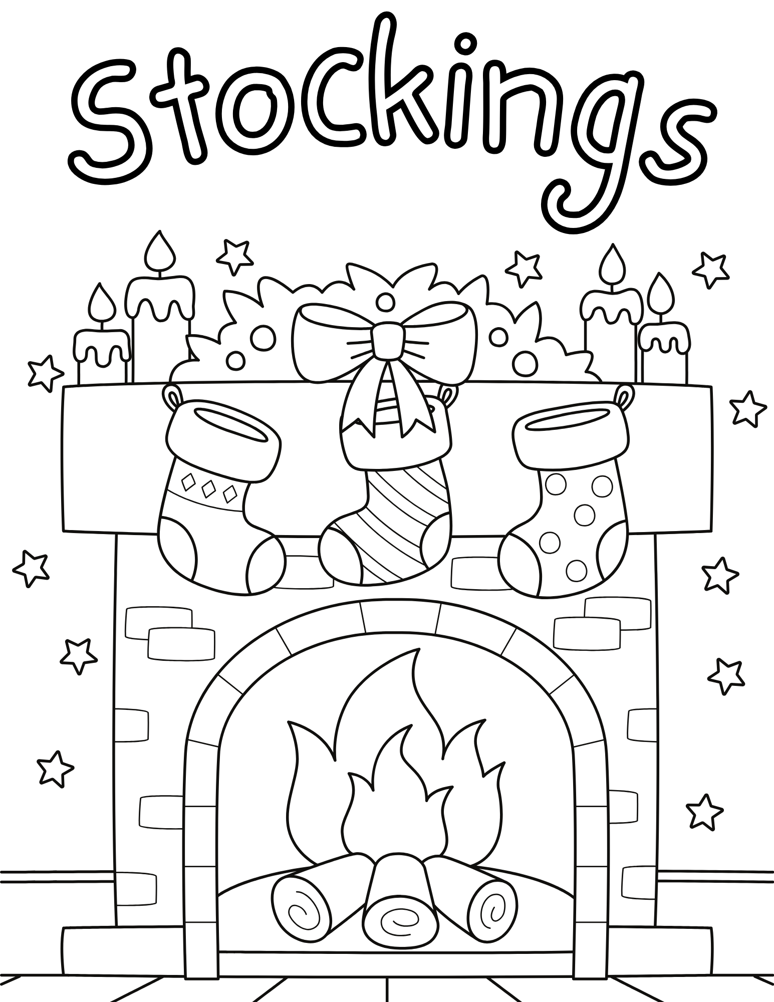 Get into the holiday spirit with Wondermom Shop's festive collection of printable Christmas Coloring Pages stockings.