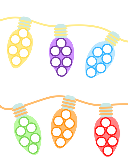Add some festive fun to your holiday celebration with the Wondermom Shop Christmas Roll and Color Dice Game. Featuring a variety of holiday-themed images, including Christmas lights clipart, this game will bring joy and excitement.