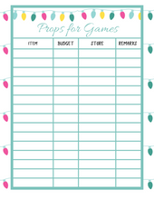 Load image into Gallery viewer, Printable Christmas Season Planner pops for games from Wondermom Shop.
