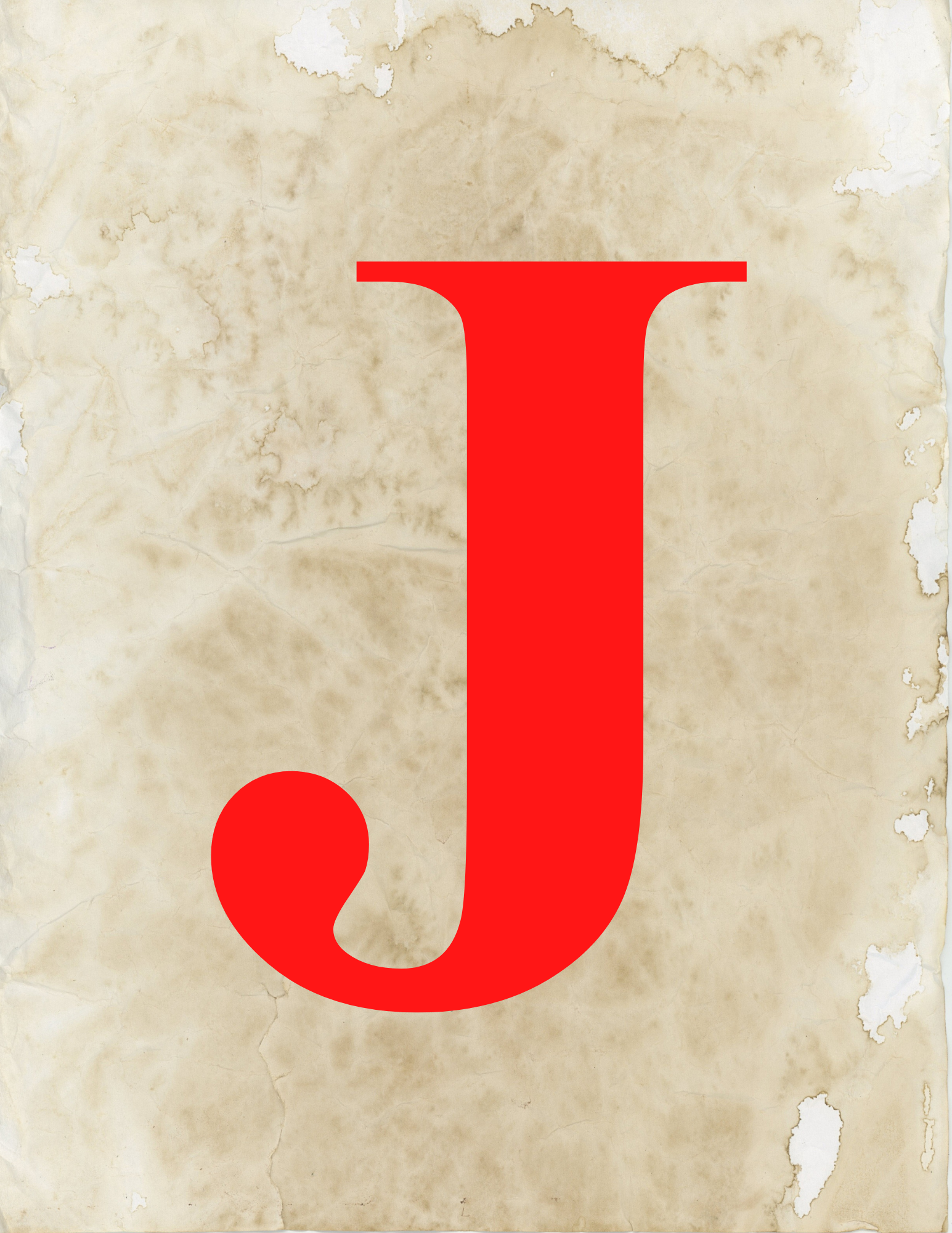A festive celebration of holiday cheer, featuring a red letter j on a piece of paper designed as Wondermom Shop's Christmas Wall Art.