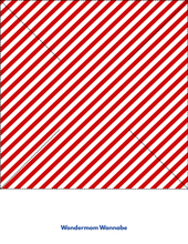 Load image into Gallery viewer, A square with red and white diagonal stripes, dashed black X outline, ideal for the Easy 4th of July Pinwheel Craft for Kids by Wondermom Shop, with &quot;Wondermom Wannabe&quot; centered below.

