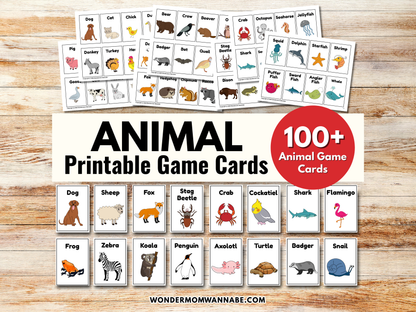Animal Game Cards