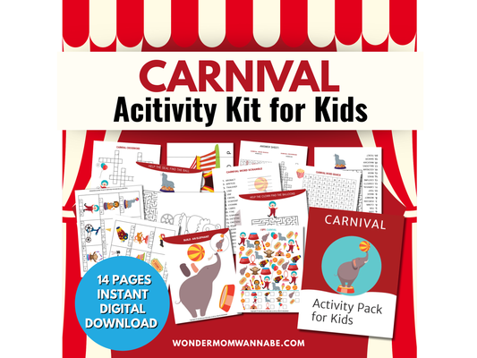Carnival Fun Pack for Kids – Printable Games, Puzzles, Crafts & Circus Activities