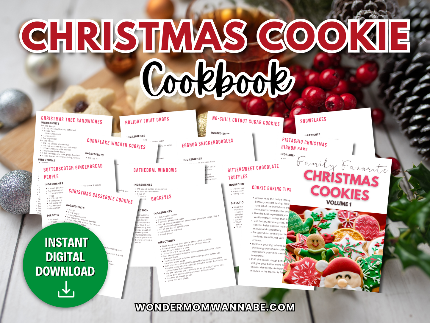 Christmas Cookie Cookbook Printable