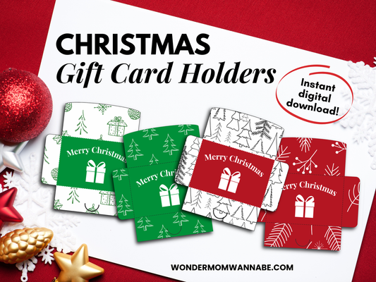 Printable Christmas Gift Card Holders