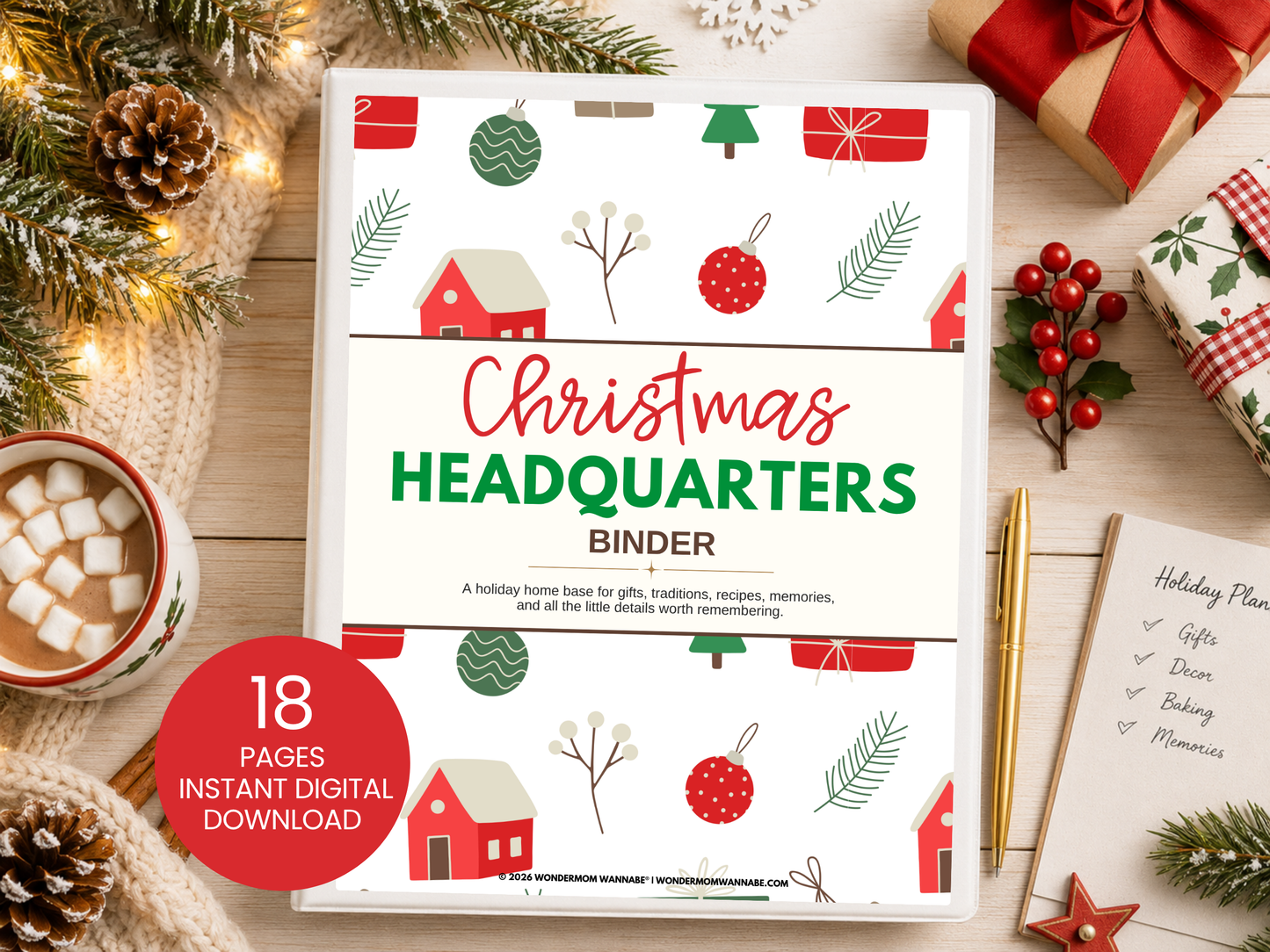 Christmas Headquarters Binder Printable – Second Edition