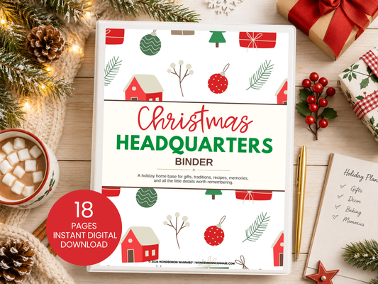 Christmas Headquarters Binder Printable – Second Edition