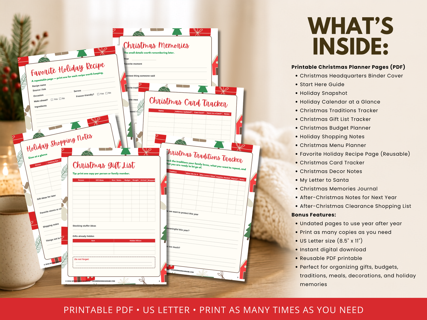 Christmas Headquarters Binder Printable – Second Edition