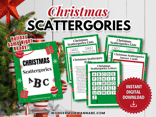 Christmas Scattergories Printable