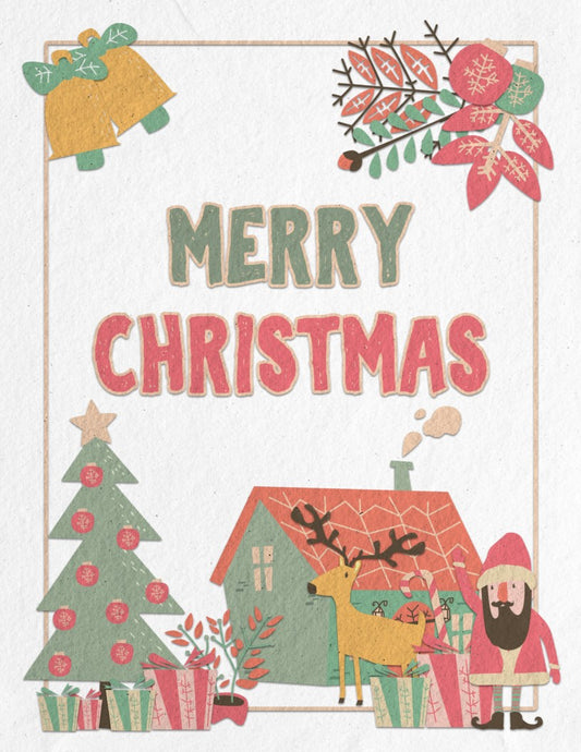 Beautiful Christmas Season Wall Art featuring Santa and his reindeer, spreading holiday cheer, from the Wondermom Shop.