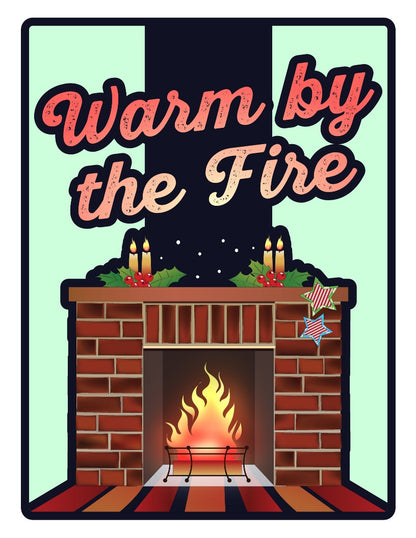 Enjoy holiday cheer while being warm by the fire with Wondermom Shop's Christmas Season Wall Art.