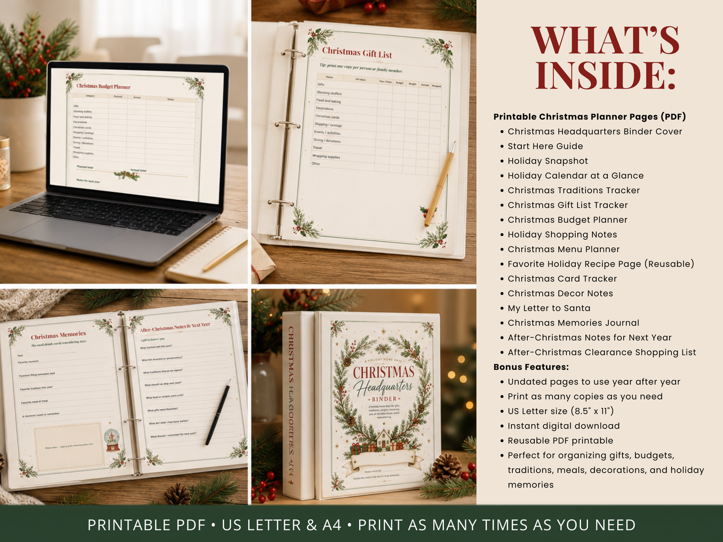 Christmas Headquarters Binder Kit