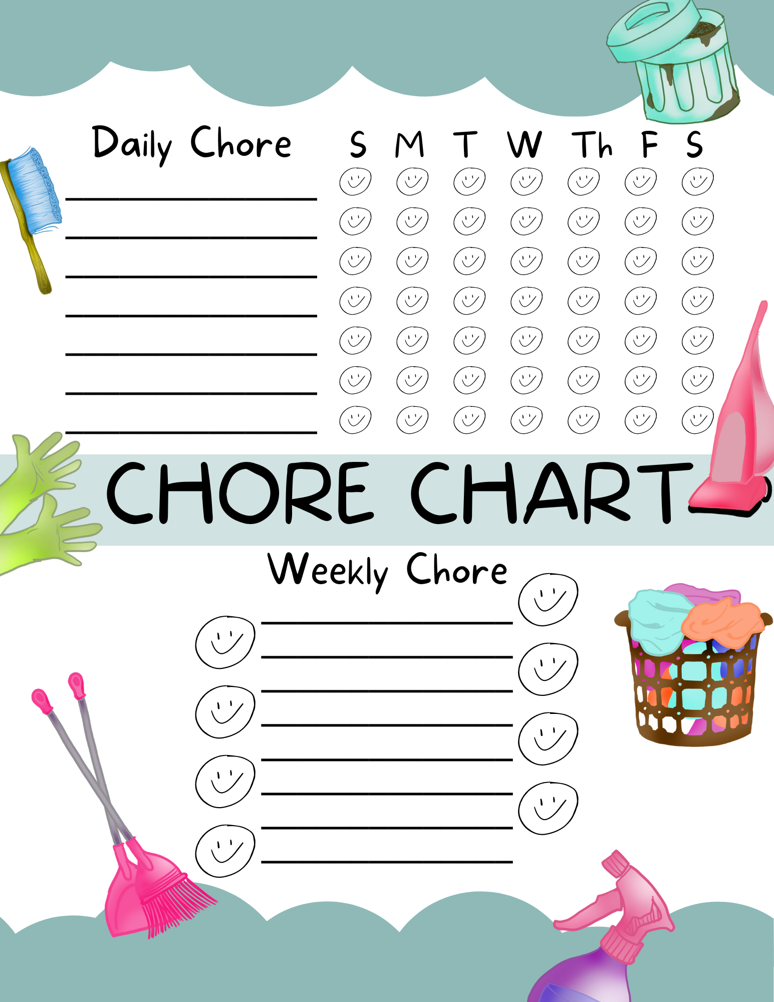 Daily and Weekly Chore Charts – Wondermom Shop