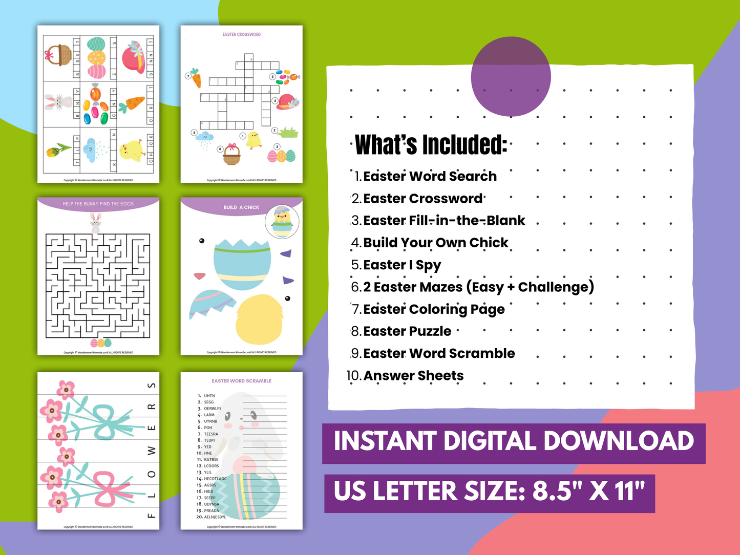 Easter Fun Pack for Kids – Printable Easter Games, Puzzles, Crafts & Activities