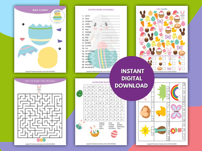 Easter Fun Pack for Kids – Printable Easter Games, Puzzles, Crafts & Activities