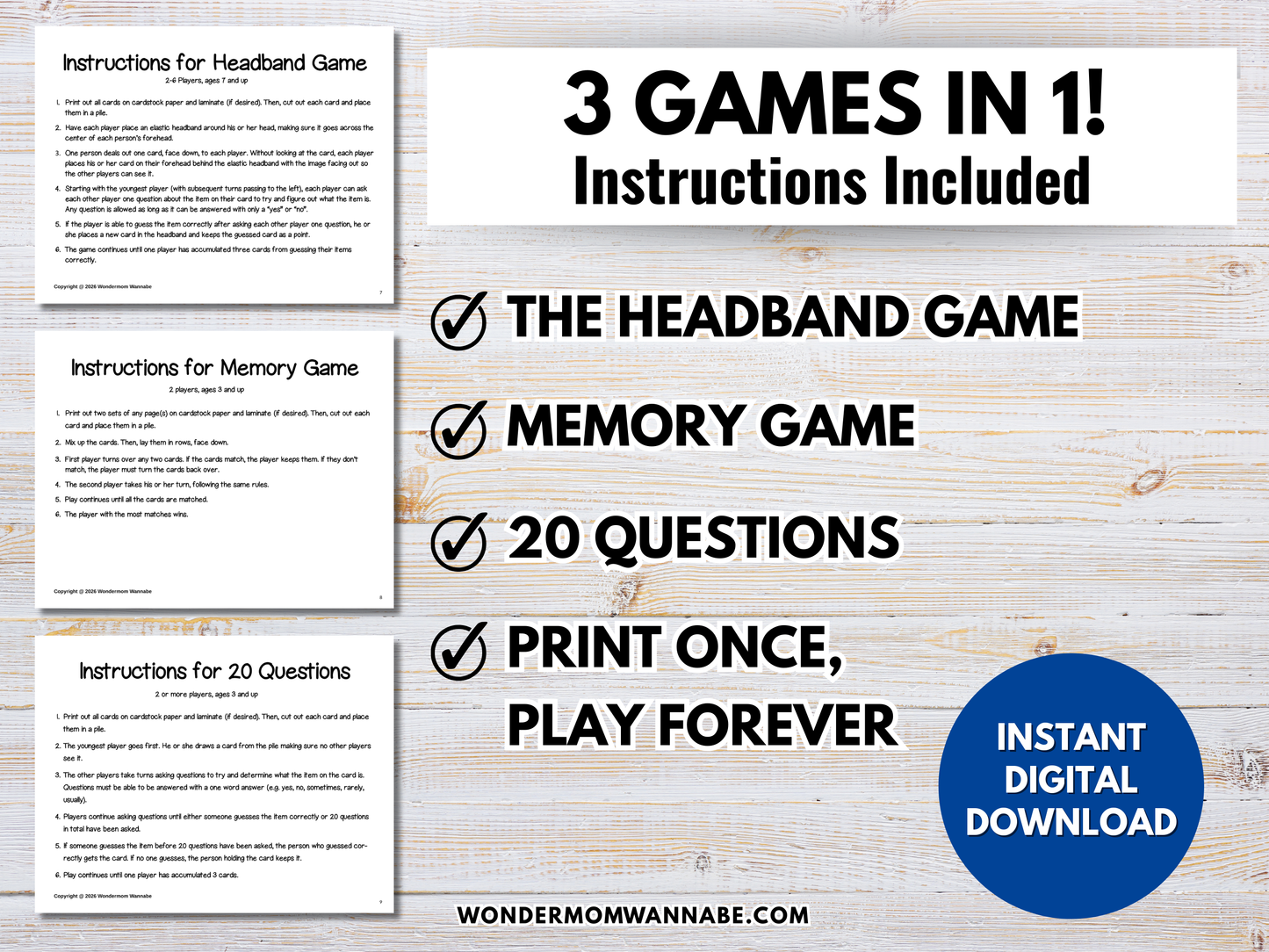 Everyday Game Cards