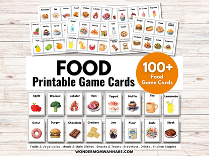 Food Game Cards