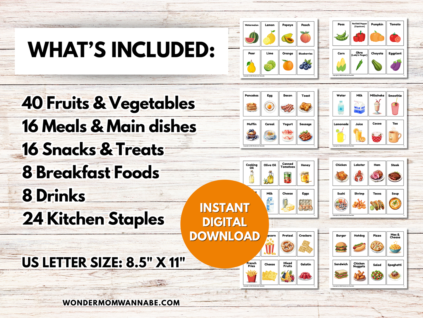 Food Game Cards