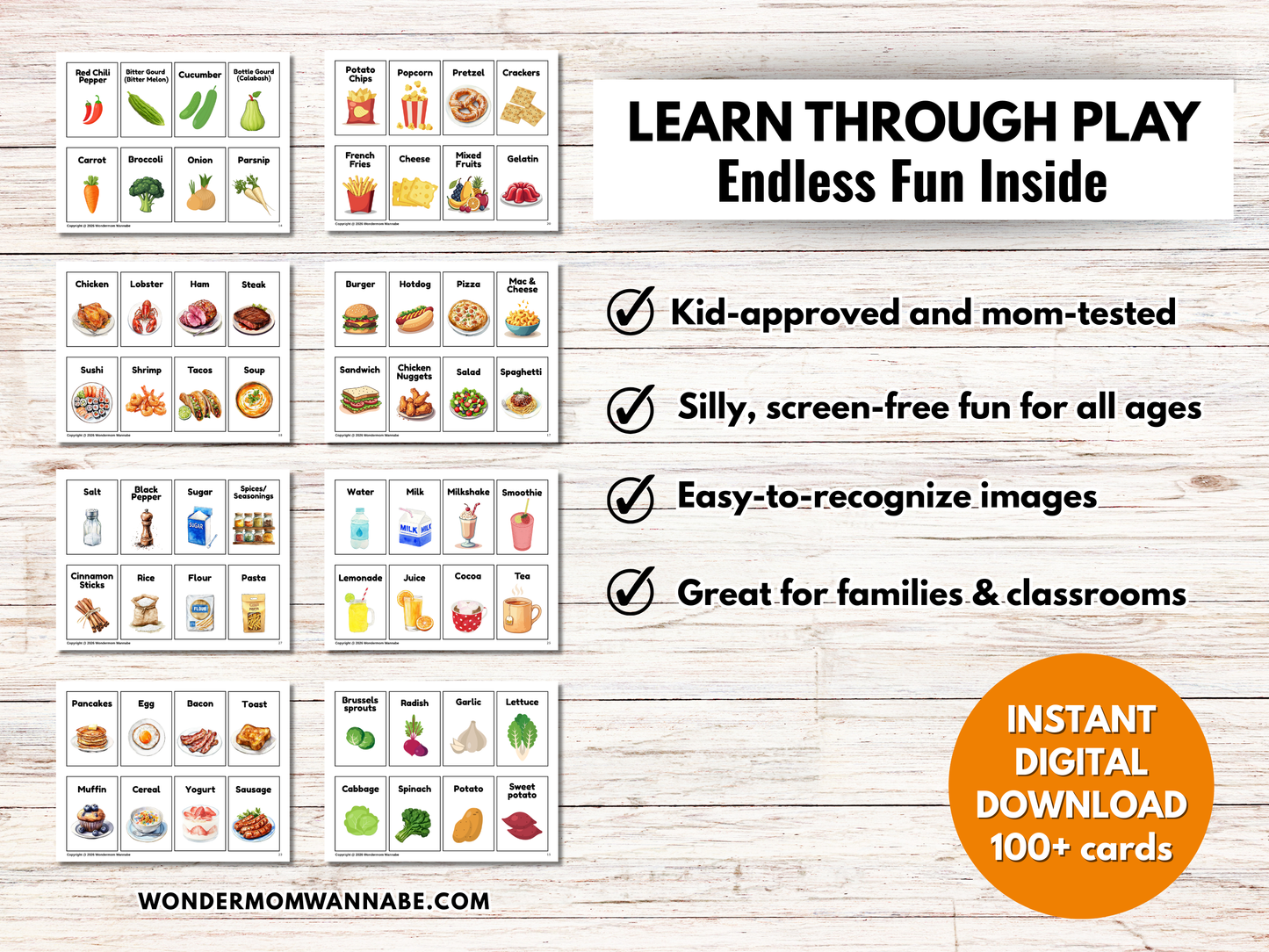 Food Game Cards