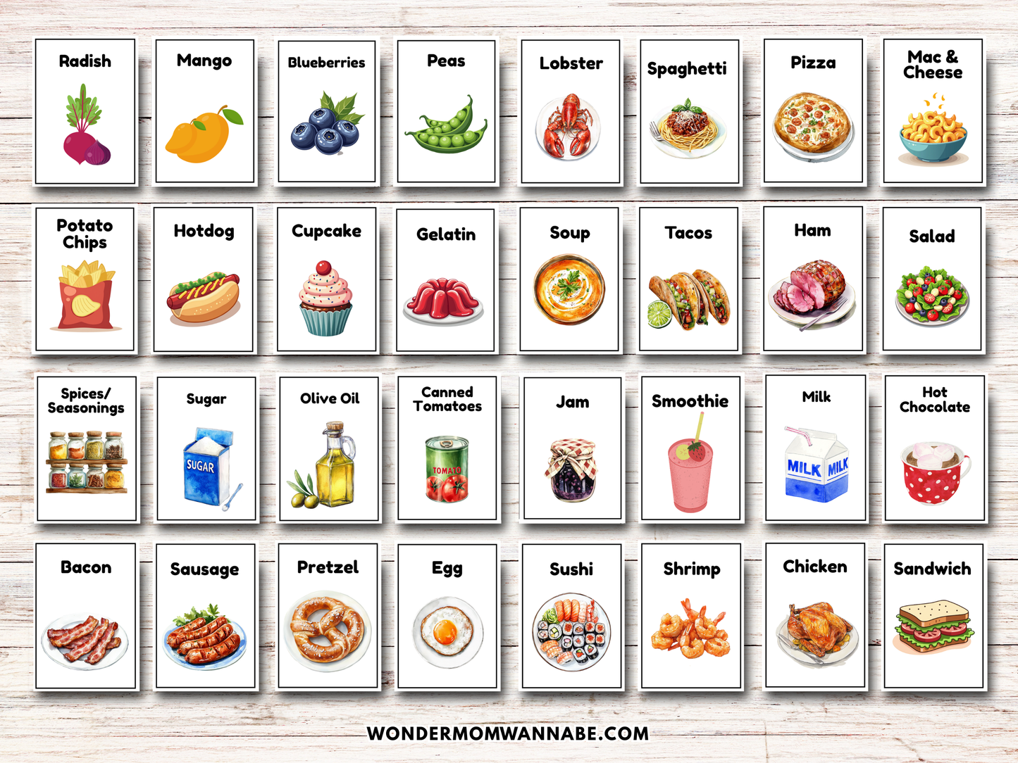 Food Game Cards
