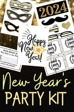 Load image into Gallery viewer, Description: Printable VIP Vault New Year&#39;s Eve Party Planning Kit.
