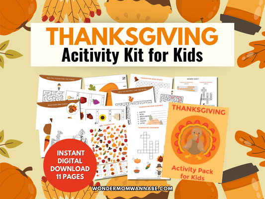 Printable Thanksgiving Activity Book for Kids – Printable Games, Puzzles, and Fun Craft Templates