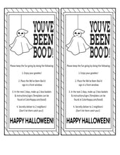 Load image into Gallery viewer, Spread happiness this Halloween with a Random Acts of Kindness Gifts Set by Wondermom Shop, featuring a set of two cards with the words, &quot;You&#39;ve Been Boo!&quot; The perfect kindess gifts to uplift spirits and spread joy.
