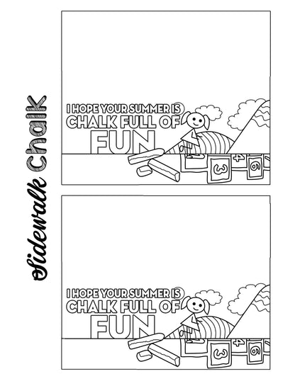 A coloring page with a picture of a chalkboard, perfect for spreading happiness through the Random Acts of Kindness Gifts Set by Wondermom Shop.