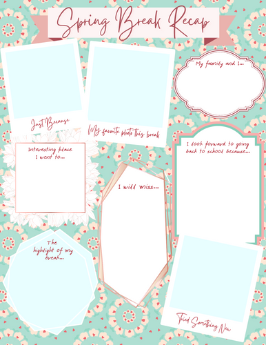 Capture your Spring Break memories with the fun, printable 