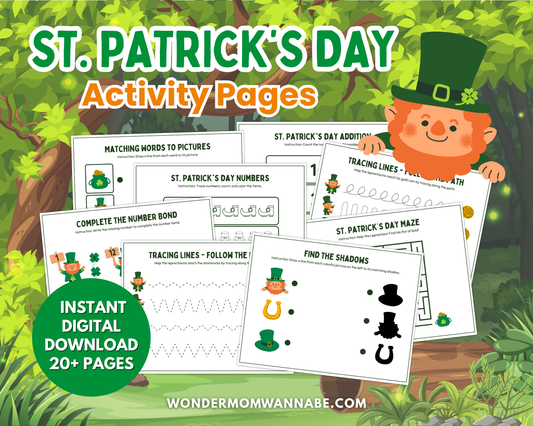 St. Patrick’s Day Activity Pages – Fun & Educational Printable for Kids!