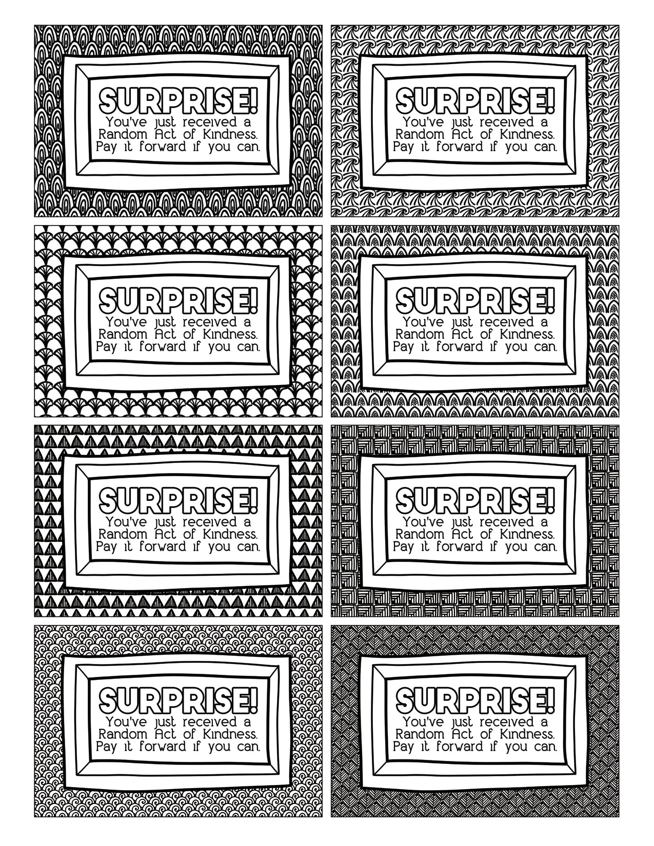 A set of Coloring Kindness Gift Tags with the word kindness on them from Wondermom Shop.